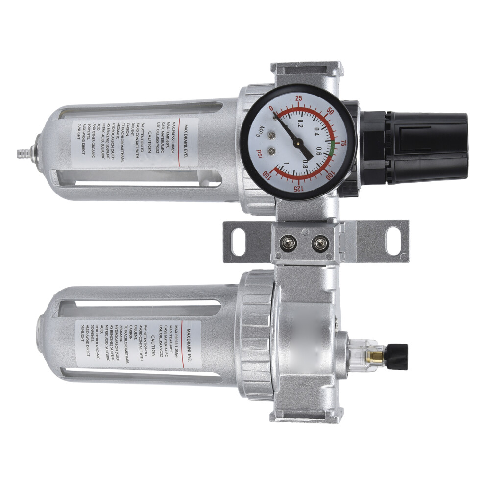 Compressed Air Filter Regulator Combo Pressure Gauge Kit Water Separator For Compressor 2 Unitsfc400 4331321734081