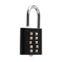 Candado de 10 dígitos con botón pulsador 74x40x14mm negro