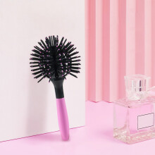 Peine redondo 3D para el cabello, desenredante con bola de 360, TPE