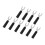 J.20020 10 piezas Fork Spade 4 mm 8 mm Tipo U Negro 10