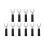 J.20020 10 piezas Fork Spade 4 mm 8 mm Tipo U Negro 2