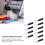 J.20020 10 piezas Fork Spade 4 mm 8 mm Tipo U Negro 7