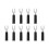 J.20020 10 piezas Fork Spade 4 mm 8 mm Tipo U Negro 13