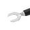 J.20020 10 piezas Fork Spade 4 mm 8 mm Tipo U Negro 3