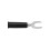 J.20020 10 piezas Fork Spade 4 mm 8 mm Tipo U Negro 8