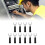 J.20020 10 piezas Fork Spade 4 mm 8 mm Tipo U Negro 15