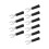 J.20020 10 piezas Fork Spade 4 mm 8 mm Tipo U Negro 14