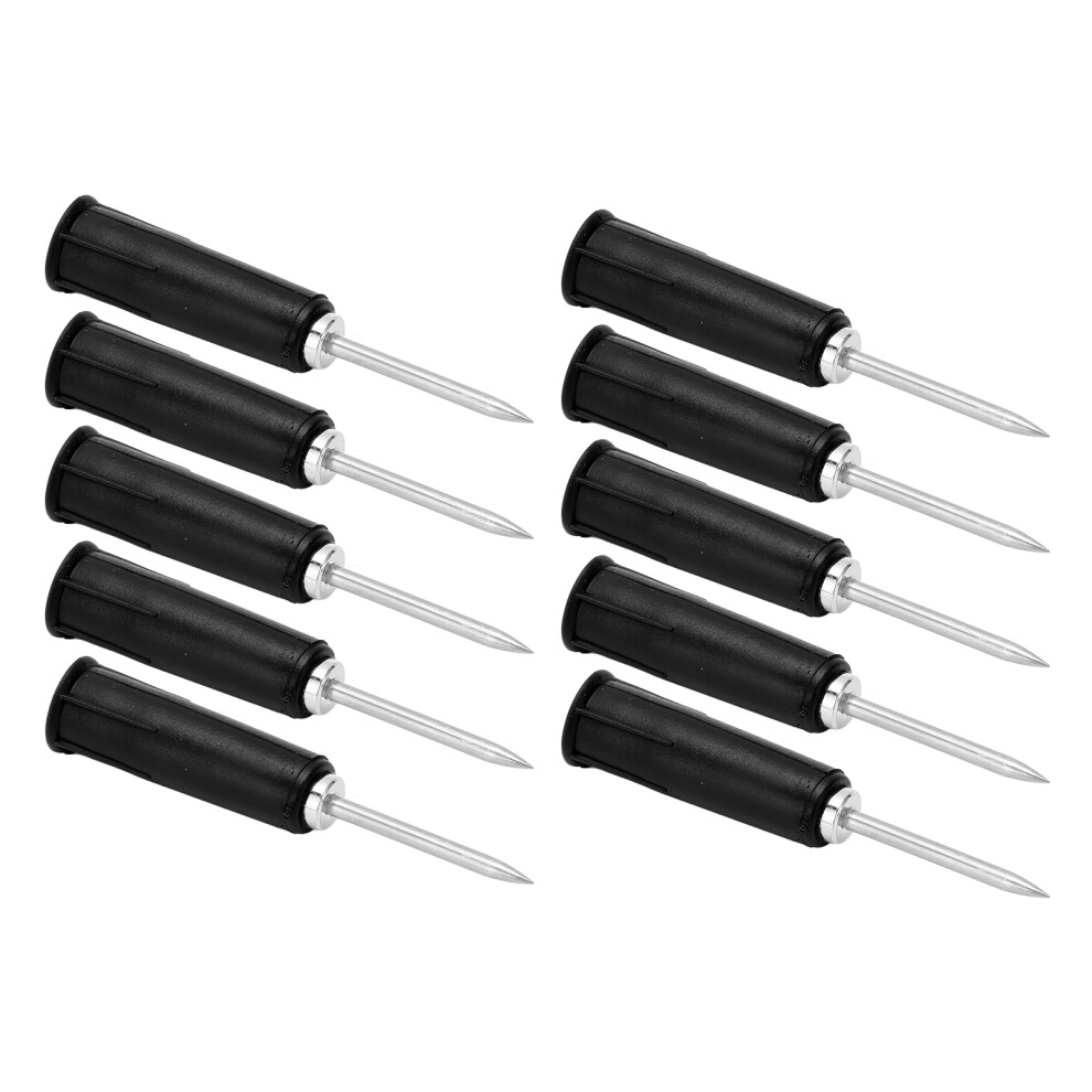 10Pcs Banana Jack Wire Piercing Probe Pvc Appearance 2Mm/0.08In To 4Mm/0.16In Conversion Insulation Pins For Multimeterblack 5071321735716