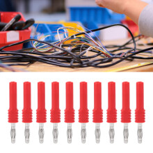 10 piezas J.20025 enchufe banana de 4 mm a 2 mm rojo 30 V