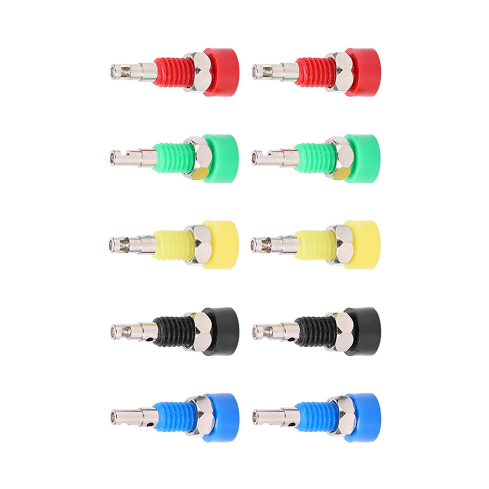 10Pcs 2Mm Banana Jack Socket Female Adapter Panel Mini Binding Post For Electronic Instrument 8061321735998