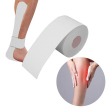 Rollo de cinta kinesiológica 5 cm x 5 m, rayón blanco