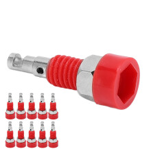 10 piezas de terminal hembra tipo banana para panel, rojo, 10 A, 2 mm