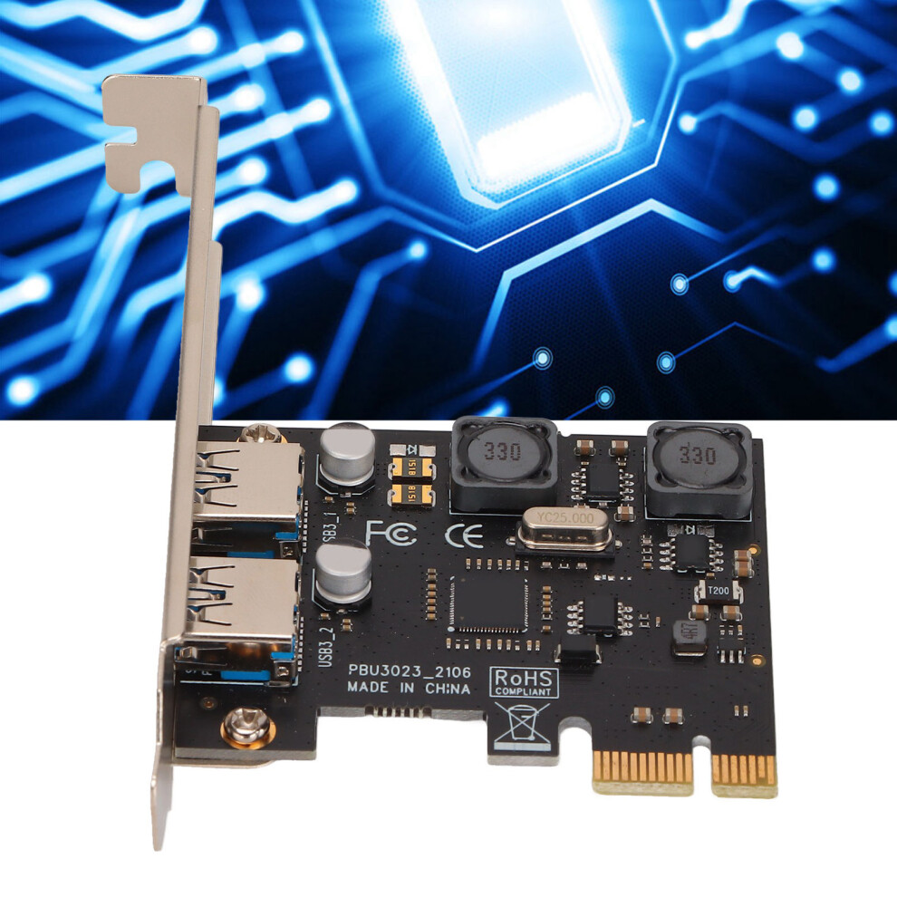 Pcie To Usb 3.0 Expansion Card Enclosed High Power Inductor 2 Port Usb3.0 Interface Card 8391321736306