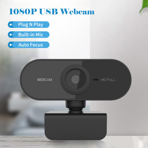 1080P USB webcam 70x50x44mm microfono integrato PlugNPlay