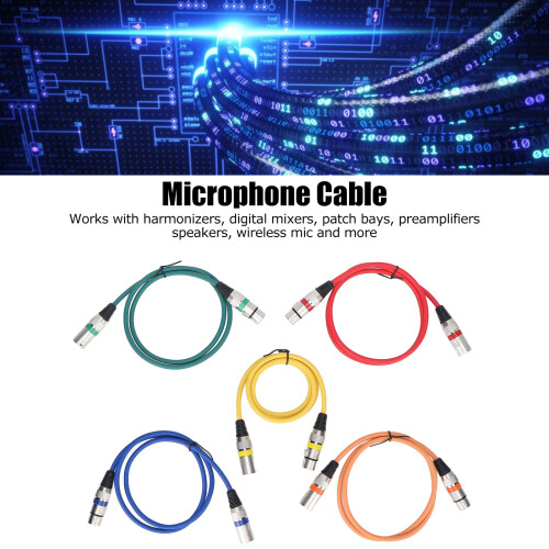 Cavo microfono XLR a XLR 1m/3.3ft Multicolore PPC 2
