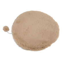 Colchoneta redonda para mascotas gris té con leche 45 cm de diámetro 4 cm de grosor