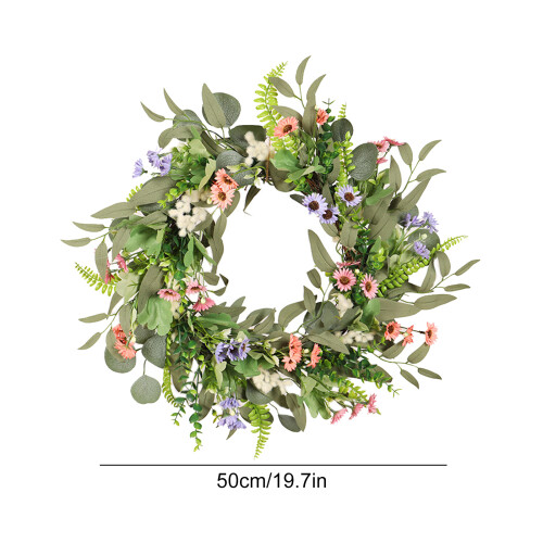 Corona de flores artificiales 50 cm / 19,7 pulgadas Verde 1