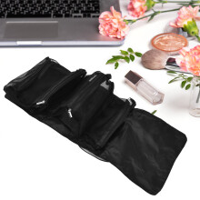 Bolsa de viaje para maquillaje plegable de nylon, capacidad de 3.39 oz