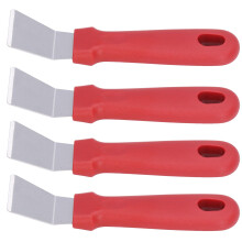 10Pcs Defrosting Shovel Efficient Cleaning Anti Slip Handle Hanging Hole Ice Scraper Deicing Tool for KitchenRed
