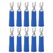 10 piezas de conectores de cable tipo U azul 4 mm 36 A aislados