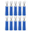 10 piezas de conectores de cable tipo U azul 4 mm 36 A aislados 1
