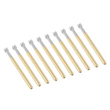 100 piezas Pogo Pin Cabeza Q 4 garras Latón/Acero inoxidable 33.35mm 5A