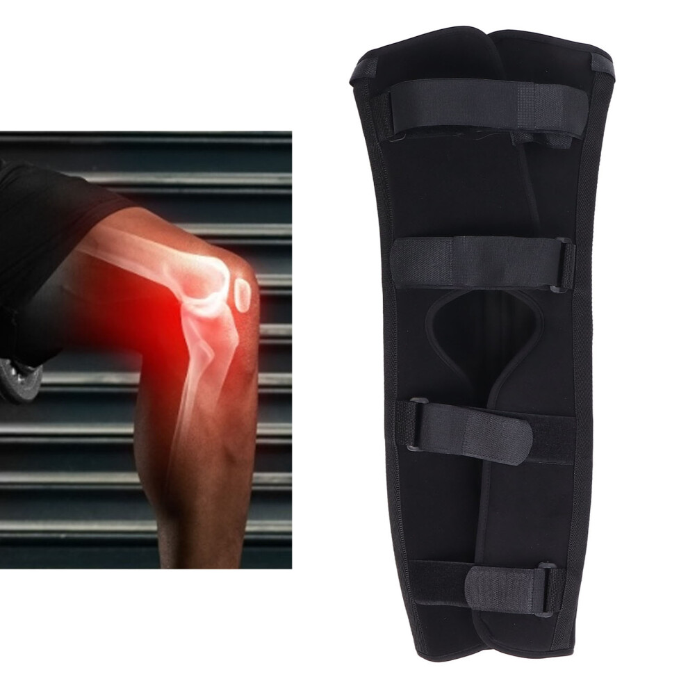 Knee Immobilizer Strong Comfortable Support Practical Knee Splint Brace with Four Adjustable StrapsM