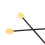 Maillets de marimba fibre de carbone fil de coton jaune 10