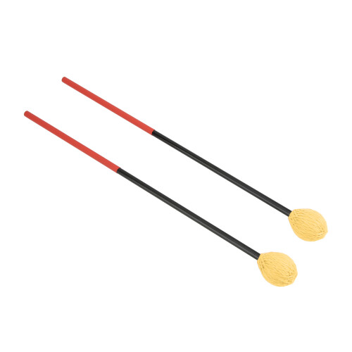 Maillets de marimba fibre de carbone fil de coton jaune 1