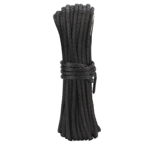 Cavo da verricello per rimorchio 15m/50ft Nero 6 mm 7800 libbre 2