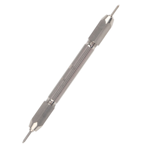 Badminton Racket Threading Tool Racket Eyelets Grommets Nail Cone Tool Double Headed for Sports Silver