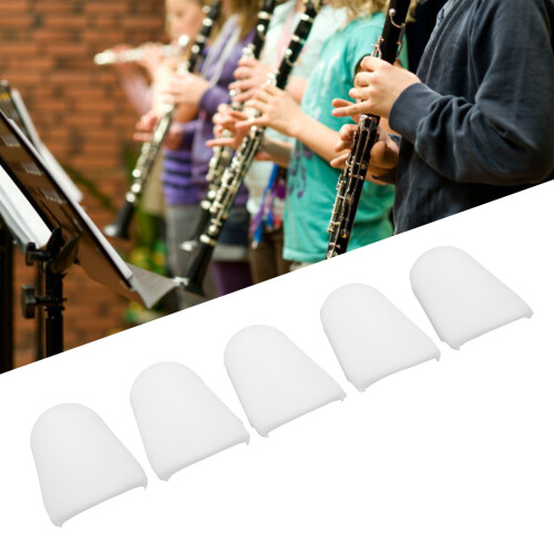 Ensemble de 5 capuchons de bec pour clarinette et saxophone, blanc