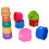 617-6 Vaso hexagonal apilable, juguete de baño de plástico 15