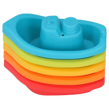 5 pezzi di barche impilabili per vasca da bagno multicolori – galleggianti
