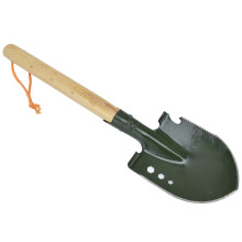 Pala militar de acero inoxidable y madera maciza 540g