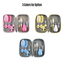Portable Baby Grooming Kit Baby Safety Care Set Nail Clipper Nail File Brush Comb Nasal Aspirator Scissors Electronic Thermometer Finger To