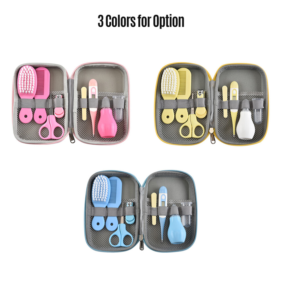 Portable Baby Grooming Kit Baby Safety Care Set Nail Clipper Nail File Brush Comb Nasal Aspirator Scissors Electronic Thermometer Finger To