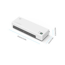 OSMILE Desktop Laminator Machine Set A4 Size Hot and Cold Lamination 2 Roller System 9 inches Max Width Suitabe for A4/A5/A6 Laminating Pou