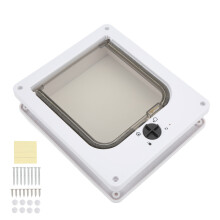 Pet Flap Door 4 Locking Way Magnetic Quiet Safe Small Pet Interior Exterior Door for Cat Bunny