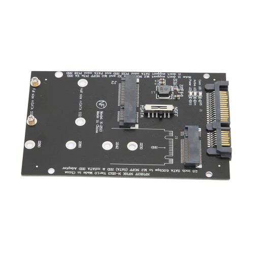 Adattatore da M.2 a SATA - MSATA a SATA, PCB nero
