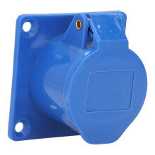 Toma de corriente industrial oculta de 3 pines azul 220-250 V