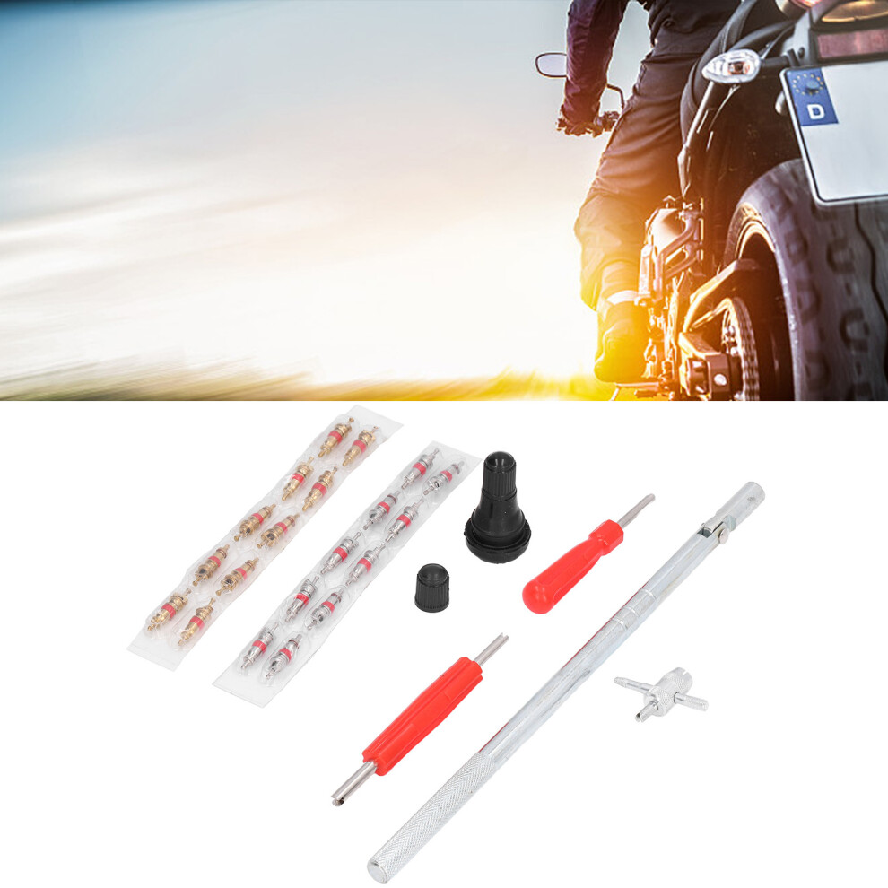 54Pcs Tire Valve Stem Installation Tool Remover Installer Kit Repair Puller Car Plug Core 7651321747209