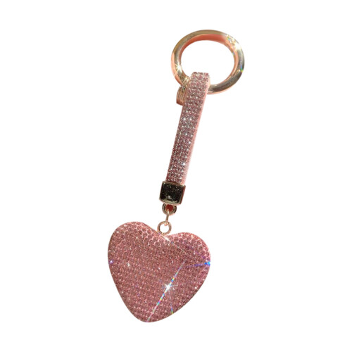 Portachiavi a cuore con strass - Rosa/Blu/Rosso 1