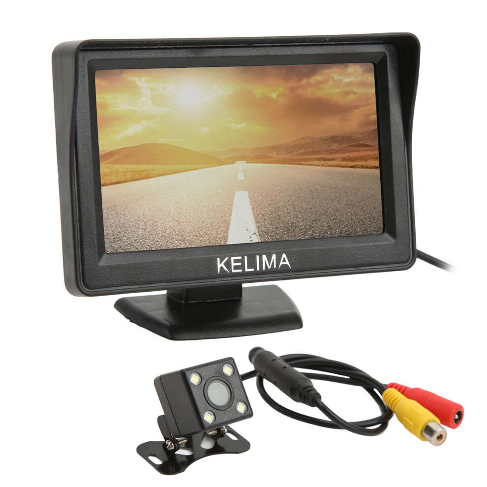 4Led Backup Camera 4.3In Rear View Monitor Kit 120 Wide Angle Ip68 Waterproof Night Vision For Car Truck Suv 8711321747995