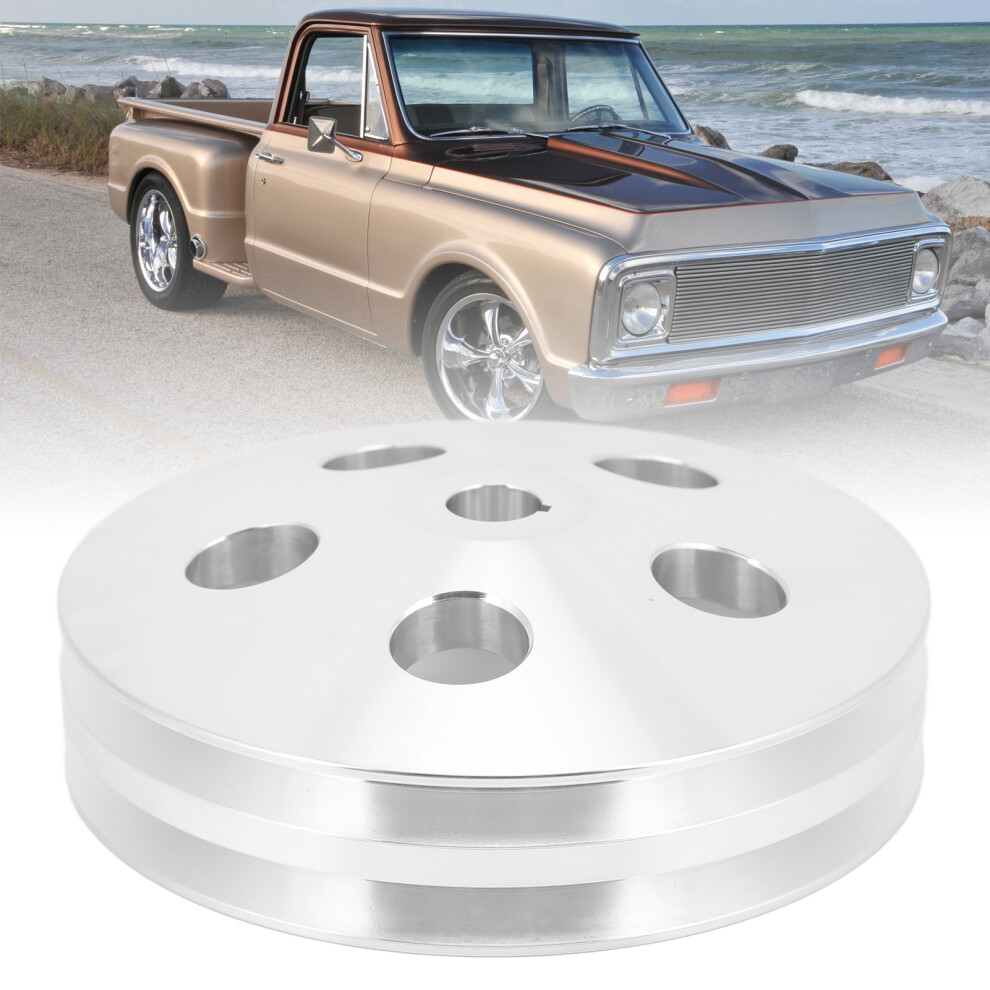 2 Groove Aluminium Alloy Power Steering Pump Pulley Replacement For Chevy Key Way Units Through 1972 4331321748095
