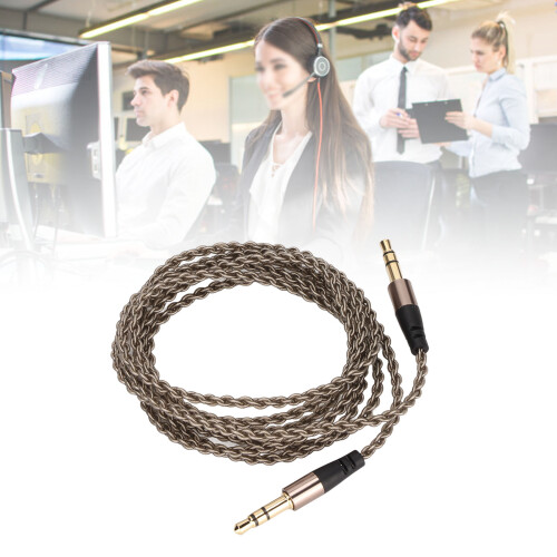 Cable para audífonos 3,5 mm macho-macho 120 cm 2,5 mm plateado