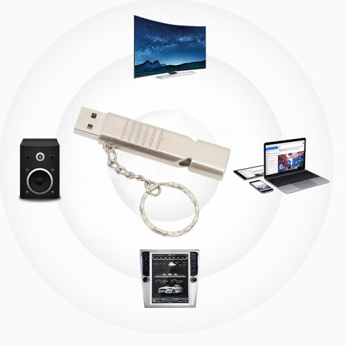 Silbato USB 16GB 68x15x7.5mm Aluminio Plateado 2