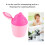Tazza rosa per risciacquo dello shampoo per bambini, 15 cm / 5,9 in 4