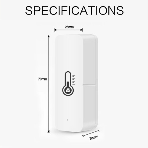 Detector inteligente de temperatura y humedad WiFi ABS 3V 1