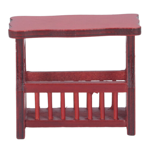 1:12 Mesa de té de abedul para casa de muñecas 6.5x5.5x3.6 cm 0.0L 1